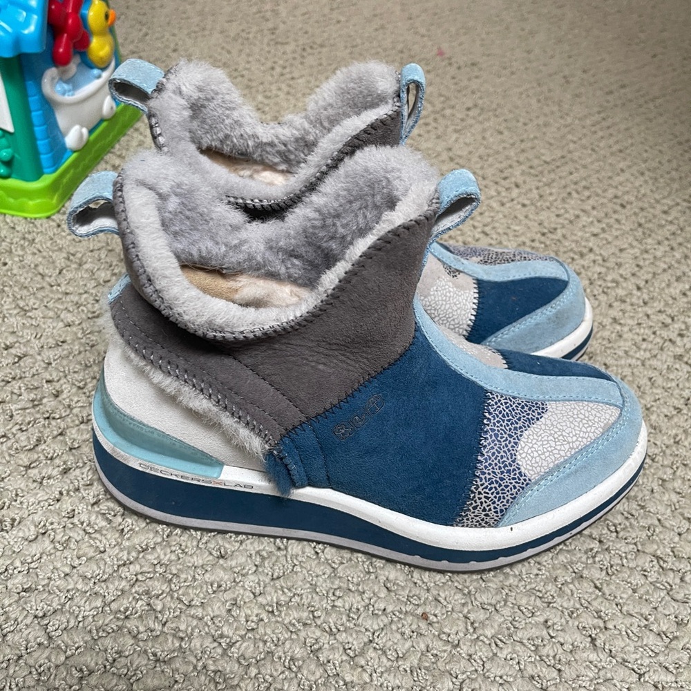 deckers x lab arctic blue/gray boot size 6.5